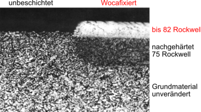 Mikroschliff250xVergrössert,tophard®,Unitool,Cosmeca,Hardit,Müller Greven,Lunden,Deutschland